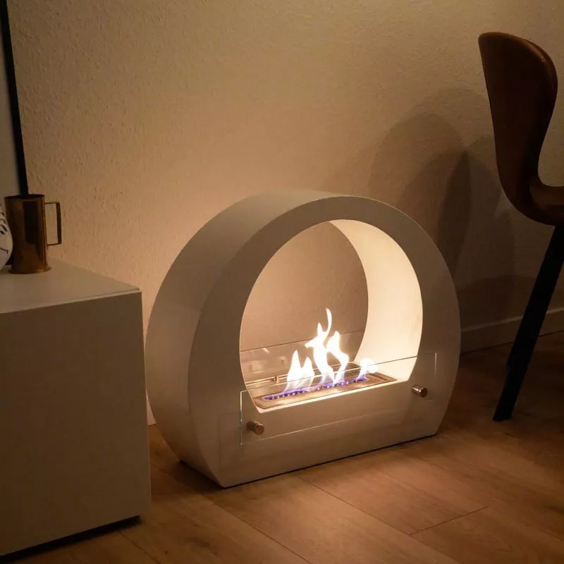 Caminetto a etanolo Onyx, modello vintage Colore Bianco