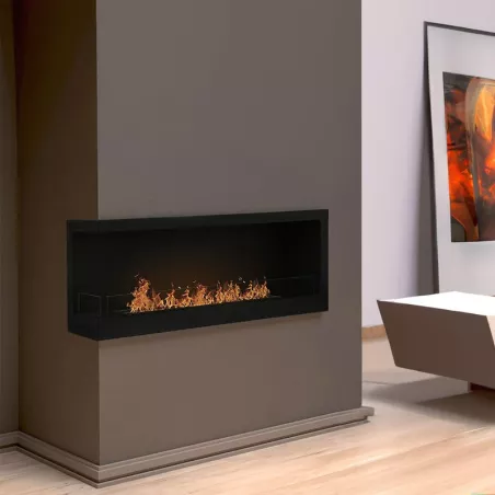 Murcie Caminetto a bioetanolo da incasso XL Colore Nero Apertura Aprire a sinistra