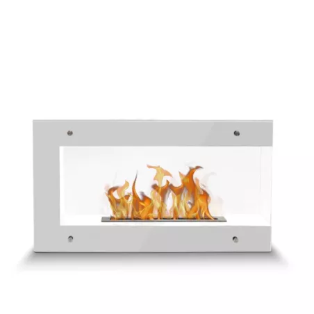 Caminetto a 1 fuoco da terra Torino Grande Colore Bianco brillante