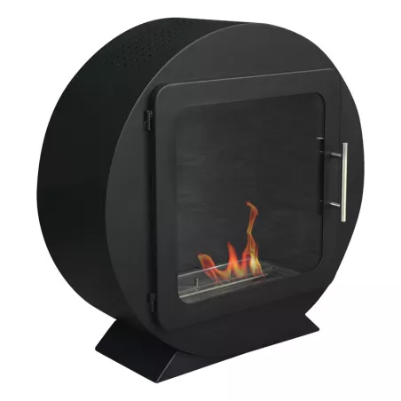 Caminetto cilindrico a etanolo - Ovedia Colore Nero