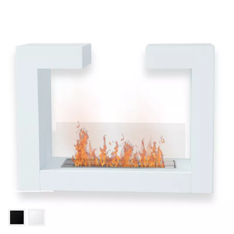 Caminetto a etanolo a libera installazione - Berlin XL Colore Bianco