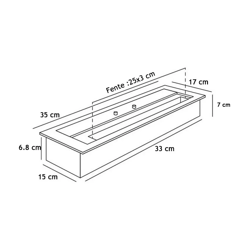 Bruciatore di etanolo 3,3kW, 2L