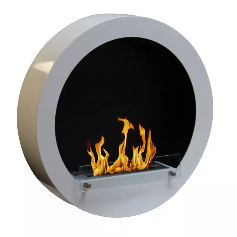 Caminetto rotondo a etanolo Hublo XL Colore Bianco