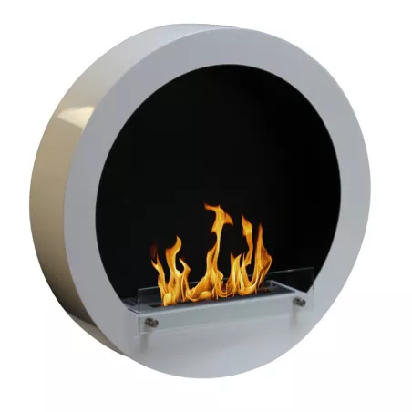 Caminetto rotondo a etanolo Hublo XL Colore Bianco