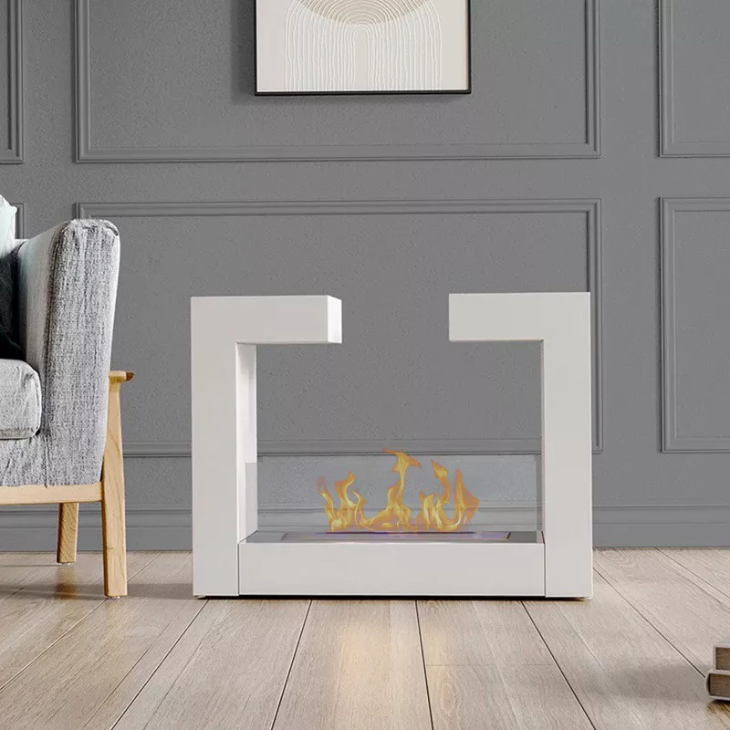 Caminetto a etanolo a libera installazione - Berlin XL Colore Bianco