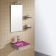 Set da bagno Bubble e lavabo in vetro rosa Colore Rosa