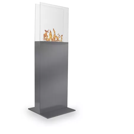 Caminetto a etanolo a torre, 45 x 45 x 135 cm Colore Acciaio inox spazzolato