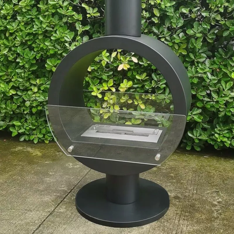 Caminetto a parete Zenica Colore Nero