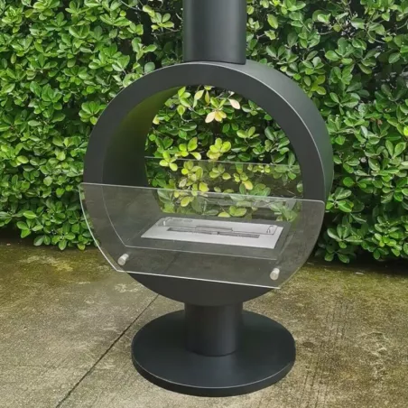 Caminetto a parete Zenica Colore Nero