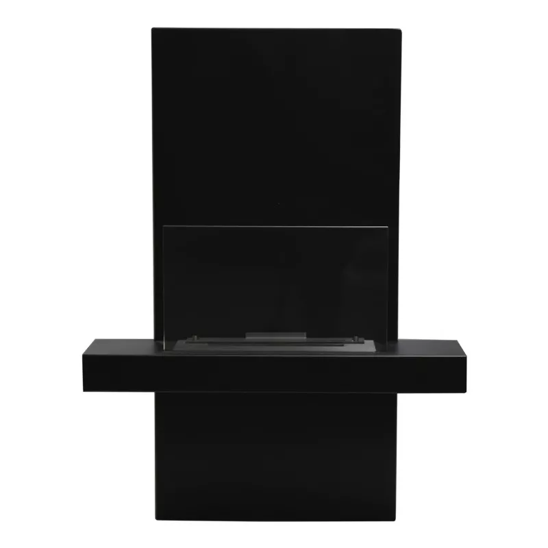 Aliano Caminetto a etanolo da parete 3kW Colore Nero