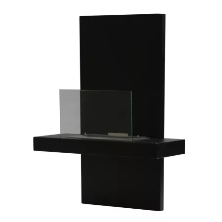 Aliano Caminetto a etanolo da parete 3kW Colore Nero