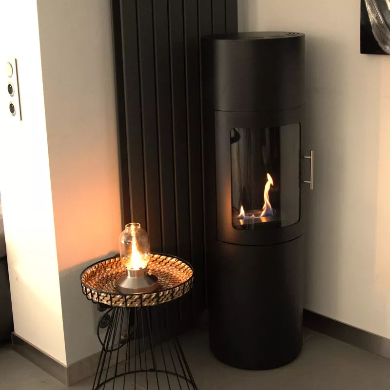 Caminetto a etanolo Odémira Colore Nero