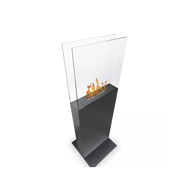 Caminetto a etanolo a torre, 45 x 45 x 135 cm Colore Acciaio inox spazzolato