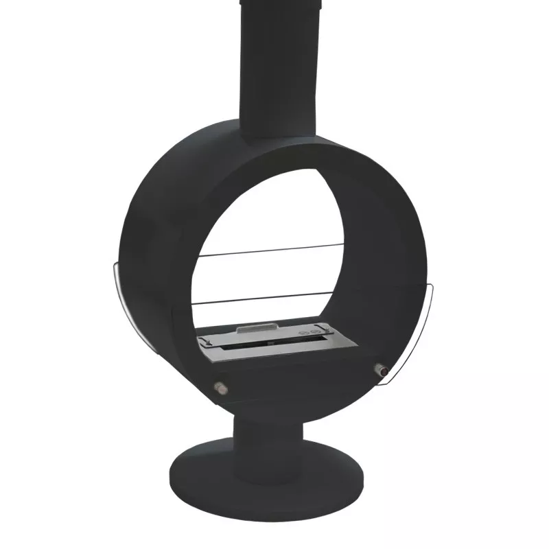 Caminetto a parete Zenica Colore Nero