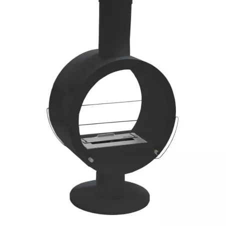 Caminetto a parete Zenica Colore Nero