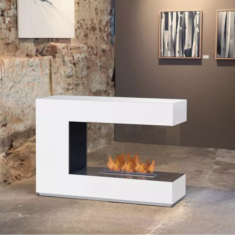 Caminetto a etanolo di design bianco Colore Bianco brillante