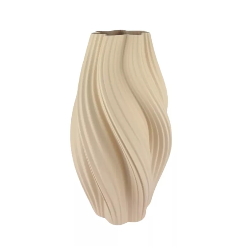 Vaso Curba Ultra deisng Colore Beige Dimensione 20 cm
