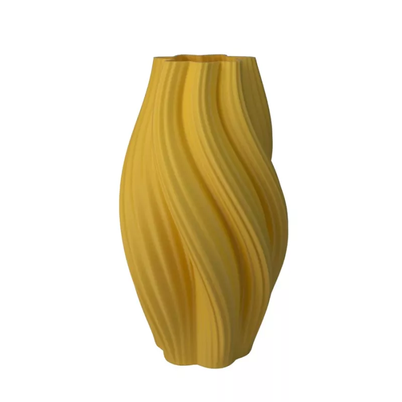 Vaso Curba Ultra deisng Colore Giallo Dimensione 20 cm