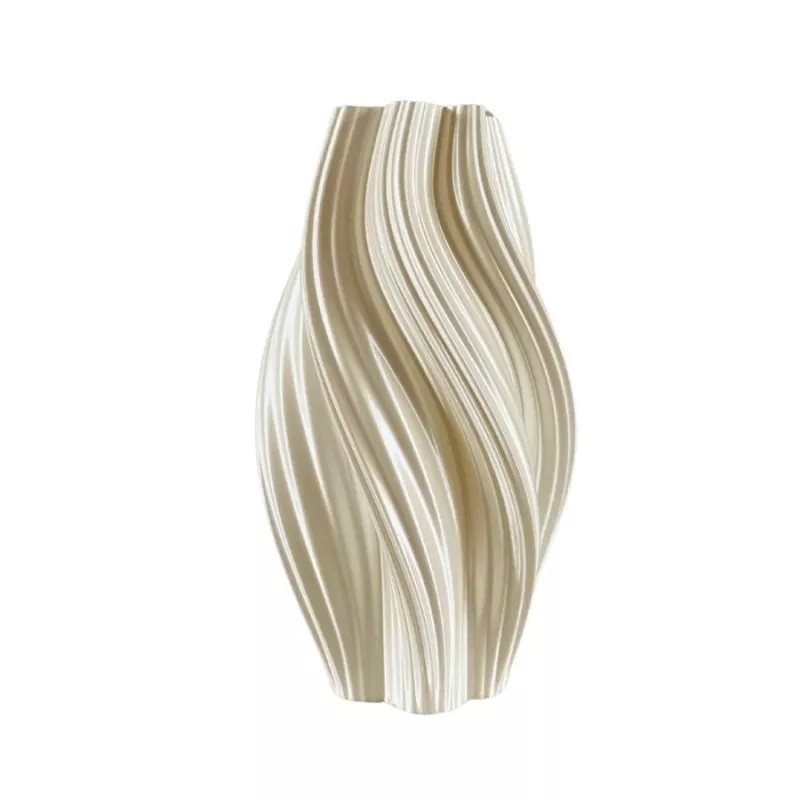 Vaso Curba Ultra deisng Colore Bianco perla Dimensione 20 cm