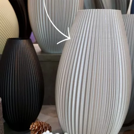 Vaso design Pila Colore Argento Dimensione 15 cm