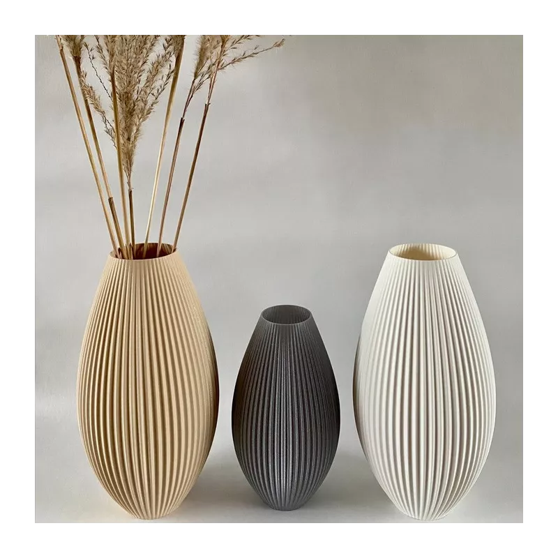Vaso design Pila Colore Nero Dimensione 15 cm