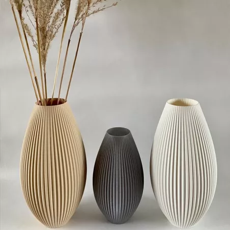 Vaso design Pila Colore Nero Dimensione 15 cm
