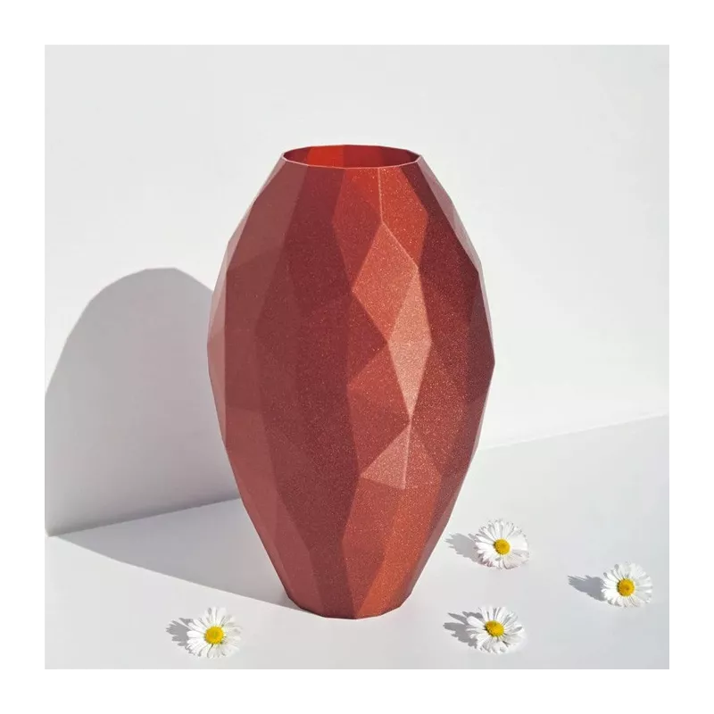 Vaso ovale Curla Colore Rosso Dimensione 20 cm