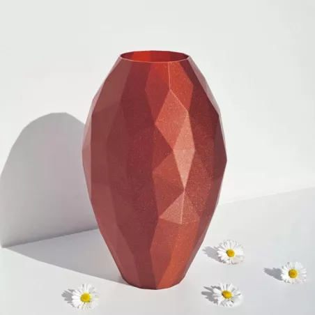 Vaso ovale Curla Colore Rosso Dimensione 20 cm