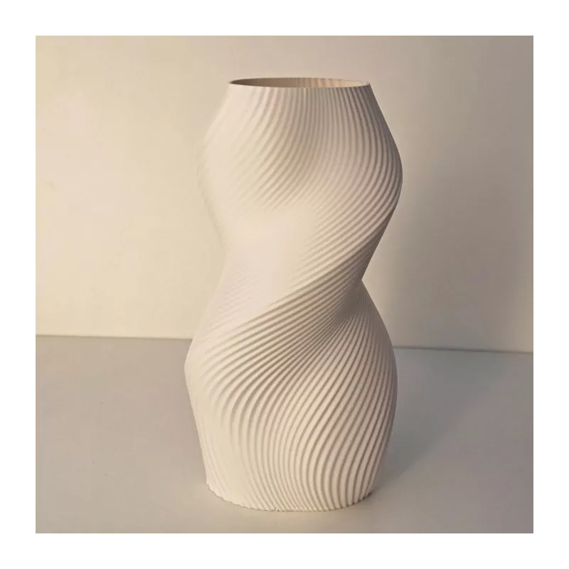 Vaso a forma di spirale Colore Beige Dimensione 20 cm