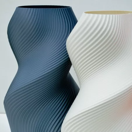 Vaso a forma di spirale Colore Bianco Dimensione 20 cm