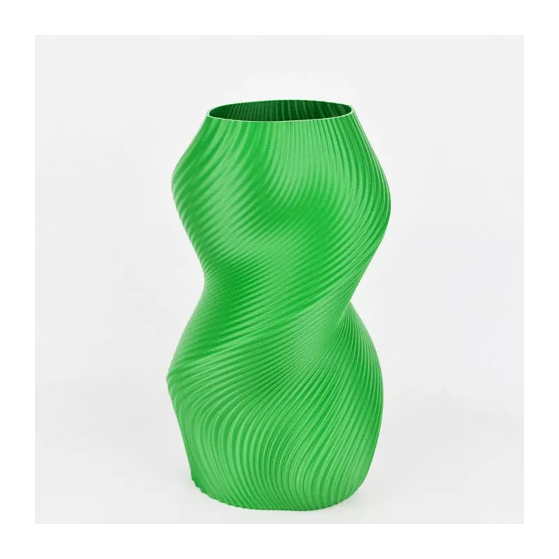 Vaso a forma di spirale Colore Verde Dimensione 20 cm