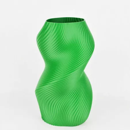 Vaso a forma di spirale Colore Verde Dimensione 20 cm