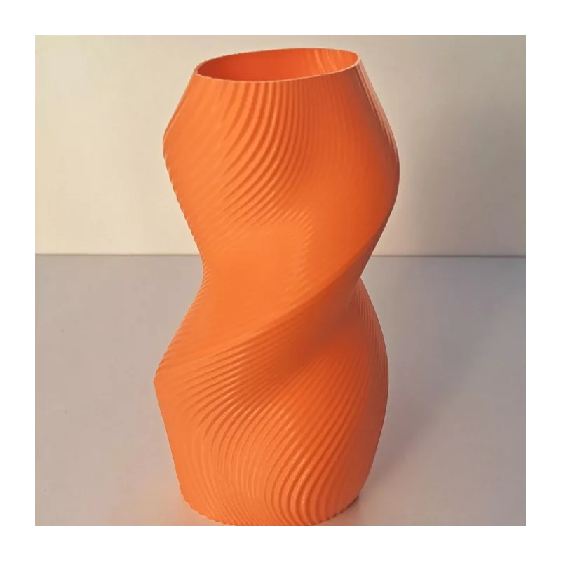 Vaso a forma di spirale Colore Arancione Dimensione 20 cm