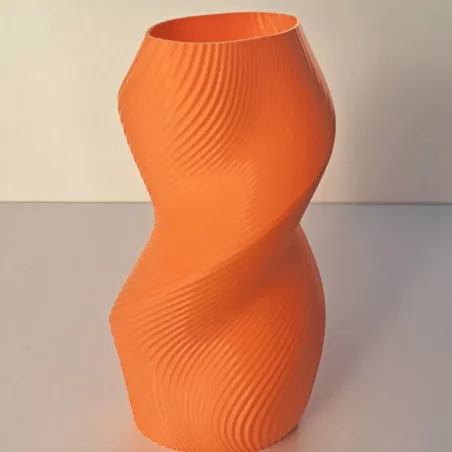 Vaso a forma di spirale Colore Arancione Dimensione 20 cm