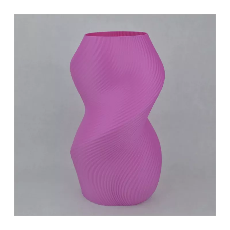 Vaso a forma di spirale Colore Rosa Dimensione 20 cm