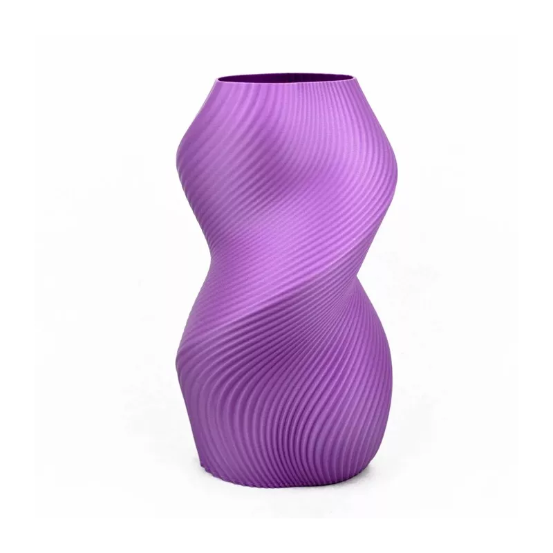 Vaso a forma di spirale Colore Viola Dimensione 20 cm
