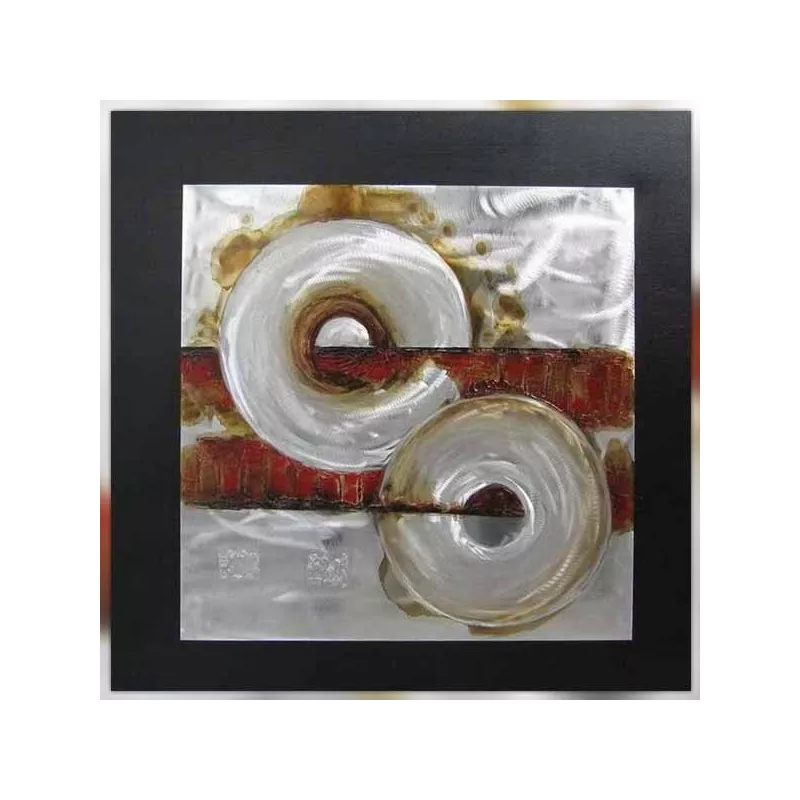 Pittura industriale astratta rossa, 80 x 80 cm