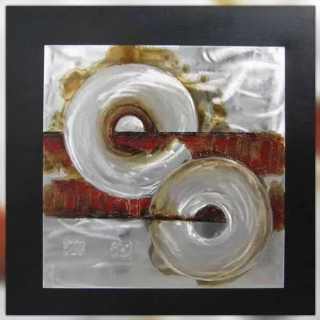 Pittura industriale astratta rossa, 80 x 80 cm