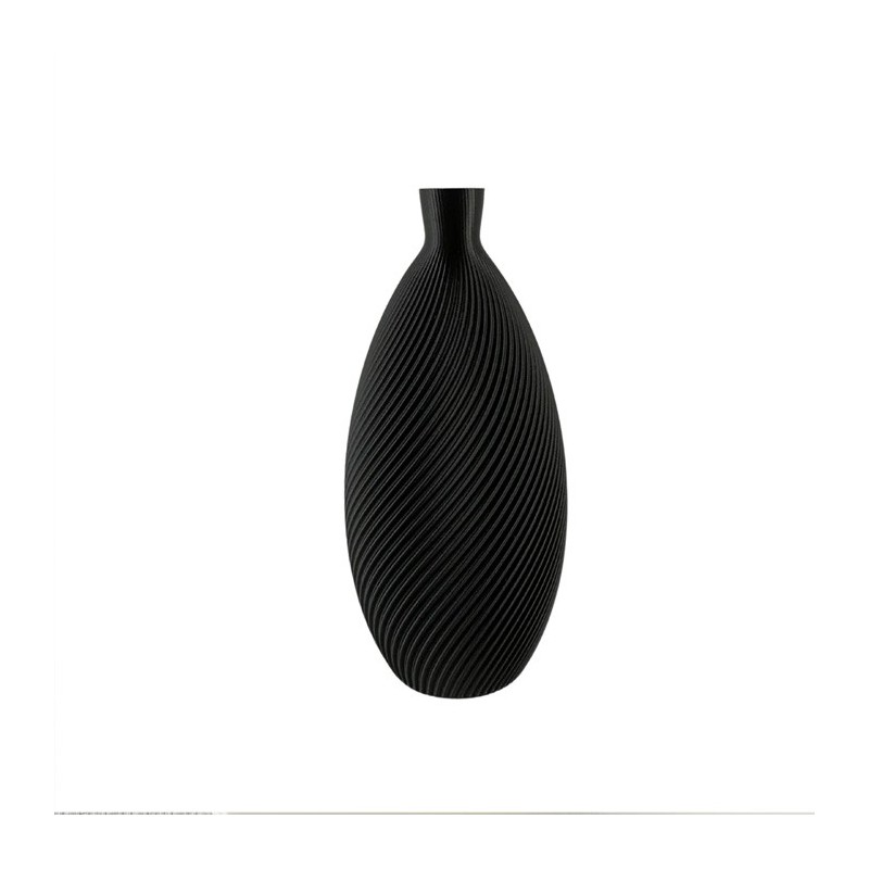 Vaso di design a forma di mandorla Colore Nero Dimensione 20 cm