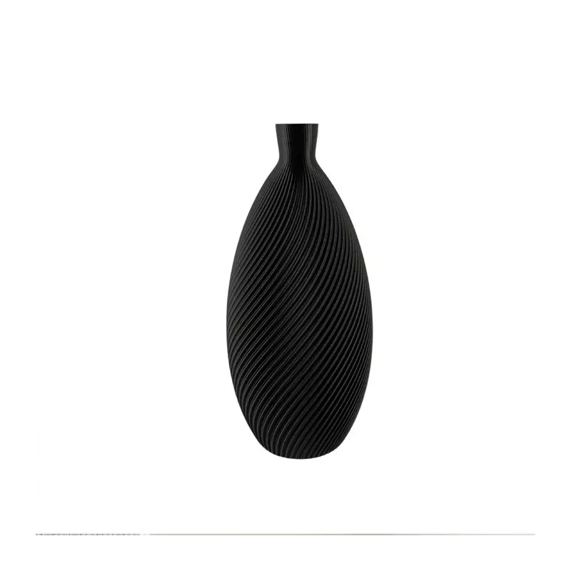 Vaso di design a forma di mandorla Colore Nero Dimensione 20 cm