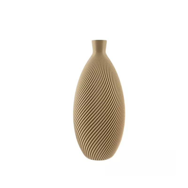 Vaso di design a forma di mandorla Colore Beige Dimensione 20 cm