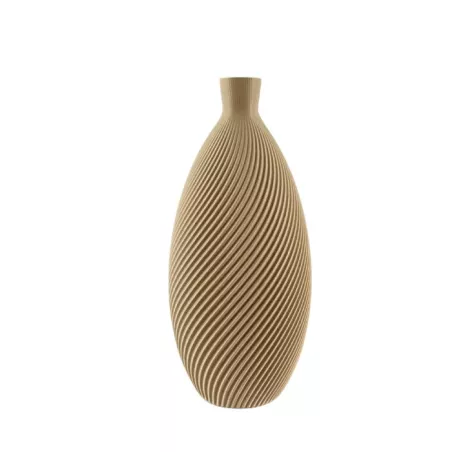 Vaso di design a forma di mandorla Colore Beige Dimensione 20 cm