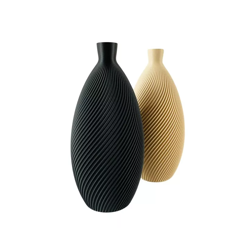Vaso di design a forma di mandorla Colore Nero Dimensione 20 cm