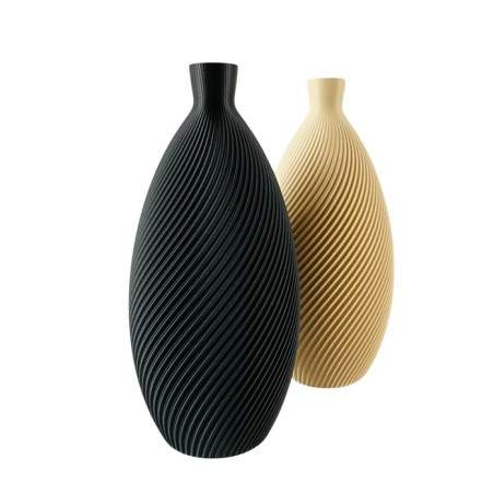 Vaso di design a forma di mandorla Colore Nero Dimensione 20 cm