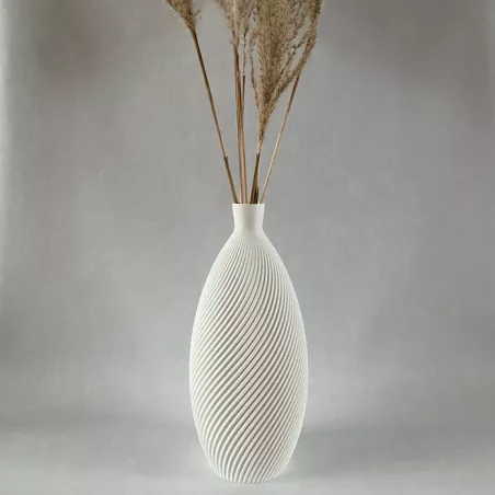 Vaso di design a forma di mandorla Colore Bianco Dimensione 20 cm