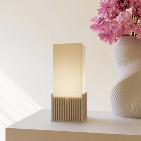 Lampada da tavolo "Light Box Colore Beige Dimensione 23 cm