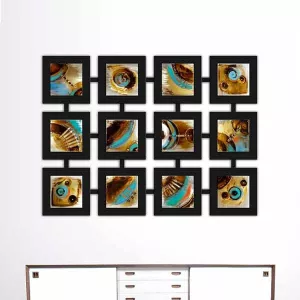 Pittura contemporanea, 12 cornici collegate, 135x100 cm
