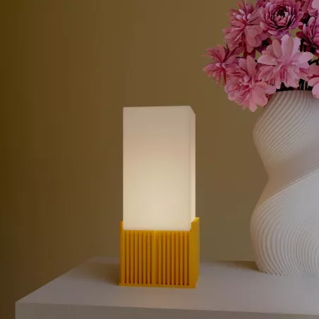 Lampada da tavolo "Light Box Colore Arancione Dimensione 23 cm