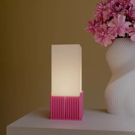 Lampada da tavolo "Light Box Colore Rosa Dimensione 23 cm