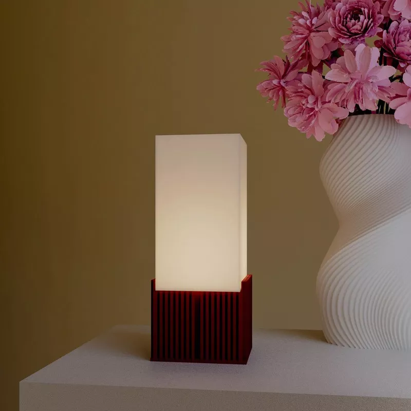 Lampada da tavolo "Light Box Colore Rosso Dimensione 23 cm